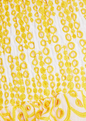 Charo Ruiz Ibiza - Noa ruffled broderie anglaise cotton-blend mini skirt - Yellow - M