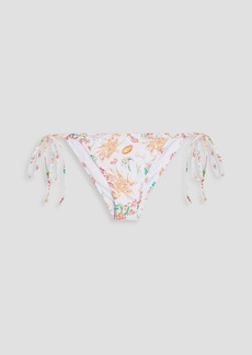 Charo Ruiz Ibiza - Printed low-rise bikini briefs - White - XS