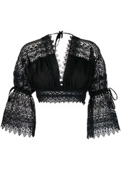 Charo Ruiz Ibiza lace cropped blouse