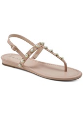 Charter Club Avita Womens Faux Leather Embellished Slingback Sandals