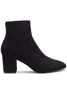 Charter Club Black Womens Block Heel Laceless Ankle Boots