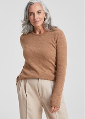 Charter Club 100% Cashmere Women's Long-Sleeve Crewneck Sweater, Regular & Petites, Created for Macy's - Bright Marine