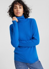 Charter Club 100% Cashmere Women's Turtleneck Sweater, Regular & Petites, Created for Macy's - Admiral Navy