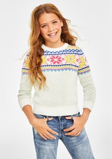 Charter Club Holiday Lane Big Girls Multi-Color Fair Isle Sweater, Created for Macy's