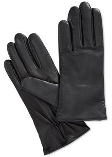Charter Club Cashmere Lined Leather Tech Gloves, Created for Macy's - Black