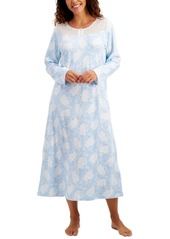 Charter Club Cotton Brushed Knit Printed Nightgown, Created for Macy's