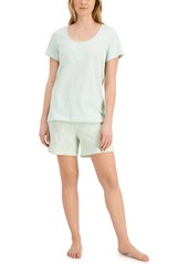 Charter Club Cotton Henley & Shorts Pajama Set, Created for Macy's