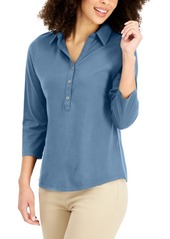 Charter Club Cotton Polo Top, Created for Macy's