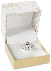 Charter Club Cubic Zirconia (3 ct. t.w.) Engagement Ring Set in Fine Silver Plate - Silver