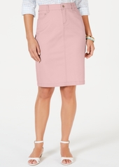 Charter Club Denim Tummy-Control Skirt, Created for Macy's