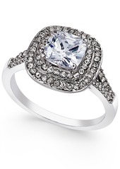 Charter Club Double Halo Crystal Center Ring, Created for Macy's - Rose