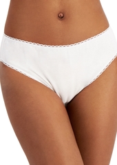 Charter Club Everyday Cotton High-Cut Brief Underwear, Created for Macy's - Chai (Nude )
