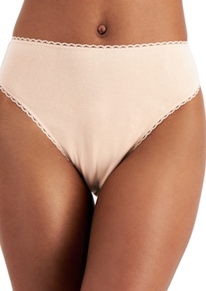 Charter Club Everyday Cotton High-Cut Brief Underwear, Created for Macy's - Chai (Nude )