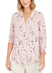 Charter Club Printed V-Neck Top, Created for Macy's
