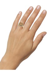 Charter Club Gold-Plate Cubic Zirconia Split Halo Ring, Created for Macy's - Gold