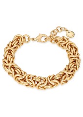 Charter Club Gold-Tone Byzantine Link Bracelet, Created for Macy's