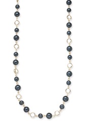 Charter Club Gold-Tone Crystal & Colored Imitation Pearl Strand Necklace, 42" + 2" extender, Created for Macy's