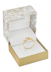 Charter Club Gold-Tone Crystal Flower Sprig Ring, Created for Macy's - Gold