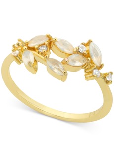 Charter Club Gold-Tone Crystal Flower Sprig Ring, Created for Macy's - Gold