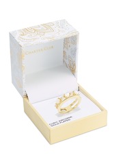 Charter Club Gold-Tone Cubic Zirconia & Imitation Pearl Double-Row Ring, Created for Macy's - Gold