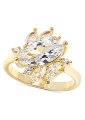 Charter Club Gold-Tone Cubic Zirconia Cluster Ring, Created for Macy's - Gold