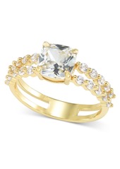 Charter Club Gold-Tone Cubic Zirconia Double Band Ring, Created for Macy's - Gold
