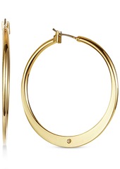 Charter Club Gold-Tone Medium Flat Hoop Earrings, 1.65", Created for Macy's