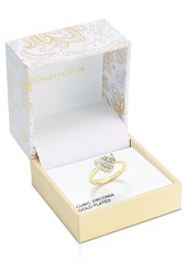 Charter Club Gold-Tone Mixed Cubic Zirconia Heart Ring, Created for Macy's - Gold