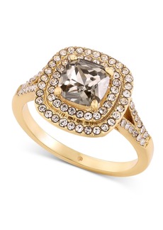 Charter Club Gold-Tone Pave & Cushion-Cut Crystal Ring, Created for Macy's - Gold