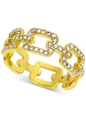 Charter Club Gold-Tone Pave Link Band Ring, Created for Macy's