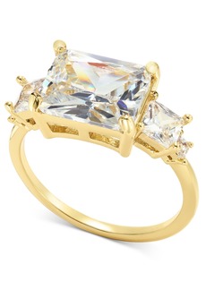 Charter Club Gold-Tone Rectangle Cubic Zirconia Multi-Stone Ring, Created for Macy's - Gold