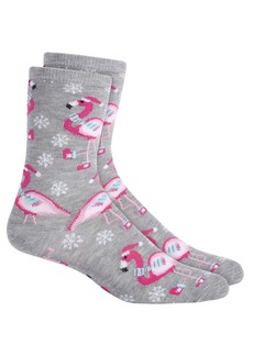 Charter Club Holiday Crew Socks, Created for Macy's - Flamingo
