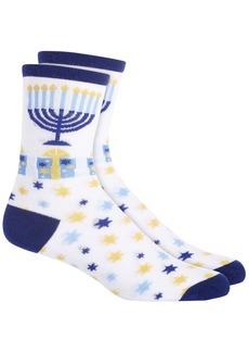 Charter Club Holiday Crew Socks, Created for Macy's - Hanukkah