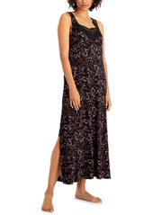 Charter Club Lace-Trim Sleeveless Maxi Nightgown, Created for Macy's