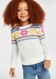 Charter Club Holiday Lane Little Girls Multi-Color Fair Isle Sweater, Created for Macy's