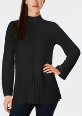 Charter Club Mixed-Stitch Mock-Neck Sweater, Created for Macy's