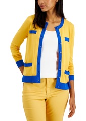 Charter Club Women's Colorblocked Cardigan, Created for Macy's