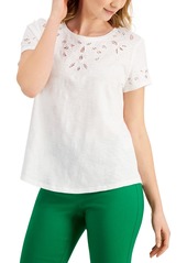 Charter Club Eyelet-Embroidered Top, Created for Macy's