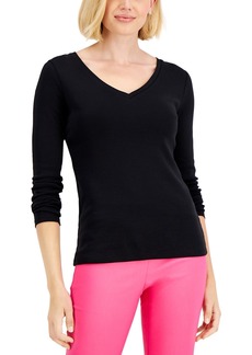 Charter Club Petite V-Neck Top, Created for Macy's