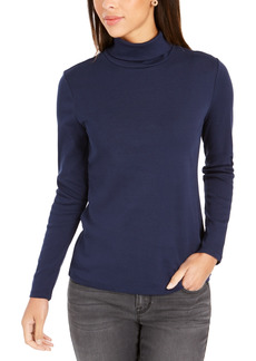 Charter Club Women's Pima Turtleneck Top, Created for Macy's