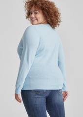 Charter Club Plus Size 100% Cashmere Crewneck Sweater, Created for Macy's - Classic Black