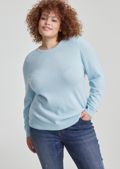 Charter Club Plus Size 100% Cashmere Crewneck Sweater, Created for Macy's - Classic Black