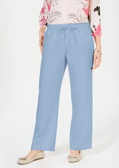 Charter Club Plus Size 100% Linen Pants, Created for Macy's - Bubble Bath