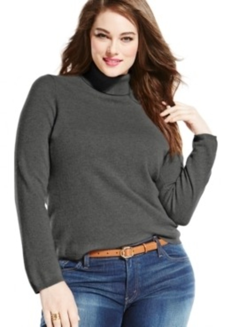 On Sale today! Charter Club Charter Club Plus Size Cashmere Turtleneck ...