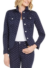 Charter Club Polka-Dot Denim Jacket, Created for Macy's