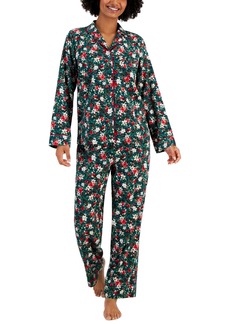Charter Club Printed Cotton Flannel Pajama Set, Created for Macy's