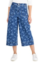 Charter Club Printed Culotte Jeans, Created for Macy's