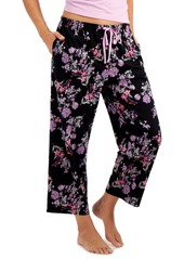 Charter Club Printed Knit Cotton Cropped Pajama Pants, Created for Macy's