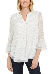 Charter Club Printed Pintuck Top, Created for Macy's