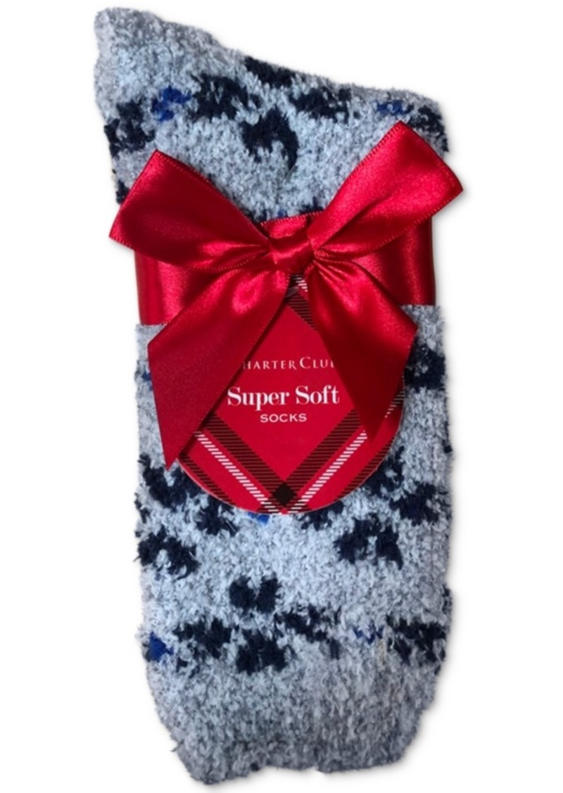 Charter Club Printed Super-Soft Cozy Socks, Created for Macy's